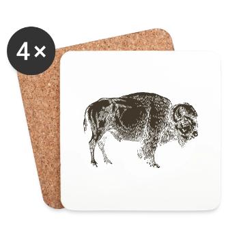 Wildtiere - Untersetzer (4er-Set) - Weiß - Vorne