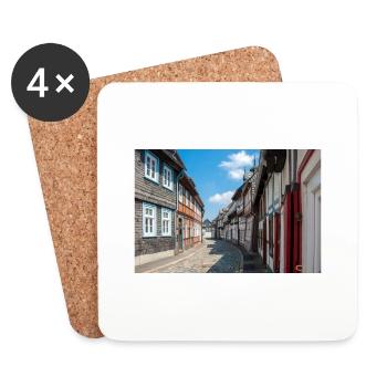 old town of (Altstadt) Goslar Lower Saxony - Coasters (set of 4) - white - Front