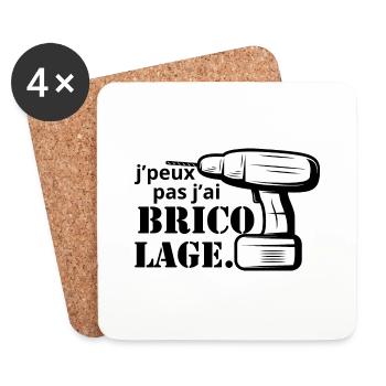 Craftsman Handyman Craft Tool Construction Site - Coasters (set of 4) - white - Front