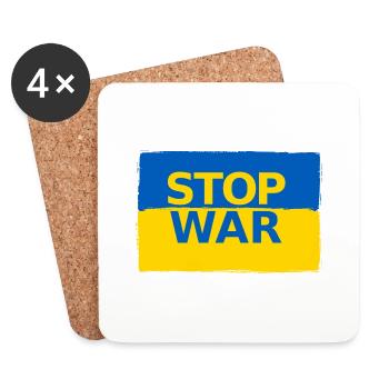 ukrainian flage 02 - Untersetzer (4er-Set) - Weiß - Vorne