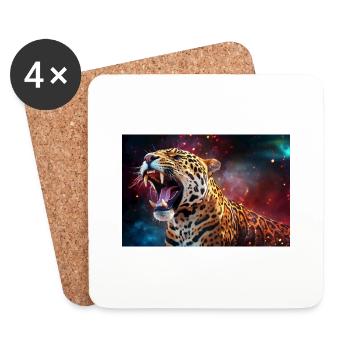 Wild Jaguar - Coasters (set of 4) - white - Front