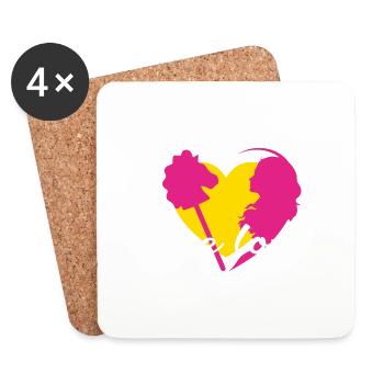 Hobby Horse true love - Untersetzer (4er-Set) - Weiß - Vorne