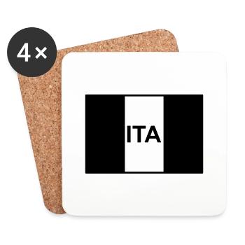 Italy tactical flag - ITA - Coasters (set of 4) - white - Front