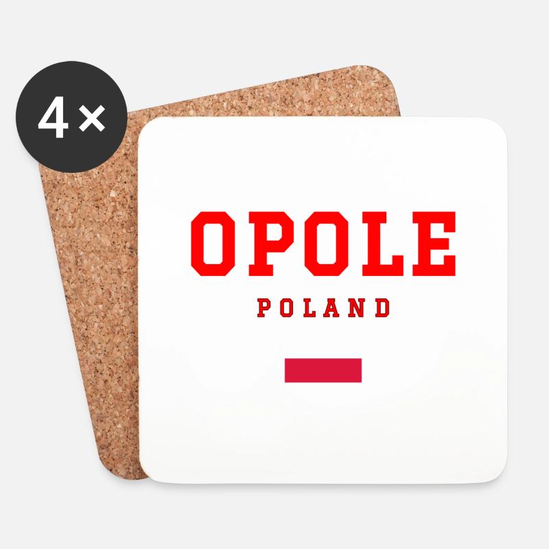 Opole Polen - Untersetzer (4er-Set) - Weiß