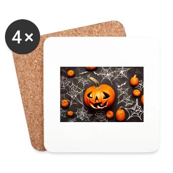 Halloween pumpkin - Coasters (set of 4) - white - Front