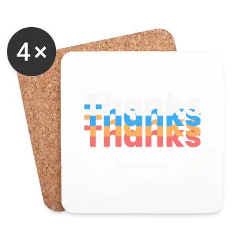 Thanks for everything - Untersetzer (4er-Set) - Weiß - Vorne