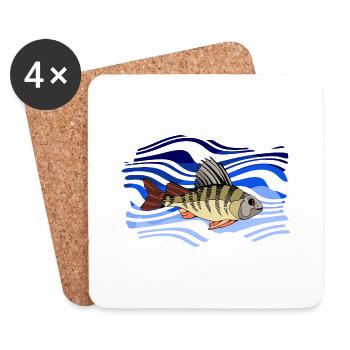 Poisson - Dessous de verre (lot de 4) - blanc - Devant
