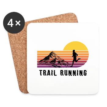 Trail Run Ultra Running Trekking en montagne - Dessous de verre (lot de 4) - blanc - Devant
