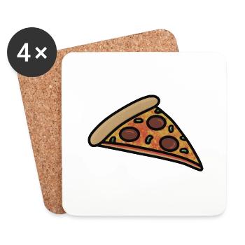 Pizza - Coasters (set of 4) - white - Front