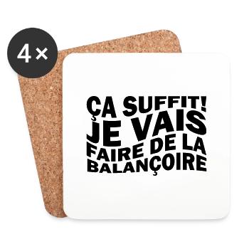 Ça suffit ! Je vais faire de la balançoire. - Untersetzer (4er-Set) - Weiß - Vorne