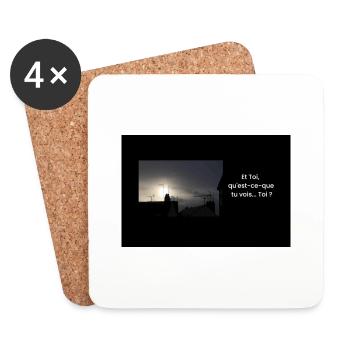 Streetwear ETQQTVT - Dessous de verre (lot de 4) - blanc - Devant