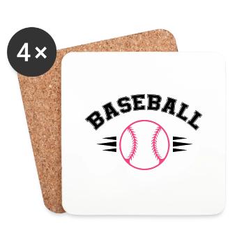 baseball - Untersetzer (4er-Set) - Weiß - Vorne