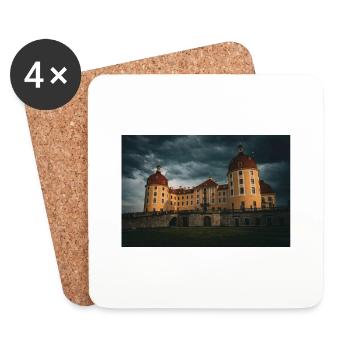 Château de Moritzburg, Dresde, Saxe - Dessous de verre (lot de 4) - blanc - Devant