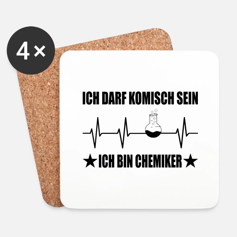 Chemie - Untersetzer (4er-Set) - Weiß