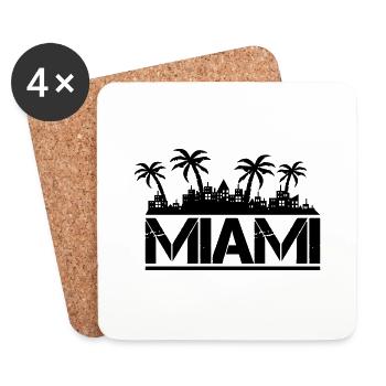 Miami - Coasters (set of 4) - white - Front