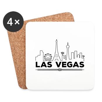 Las Vegas Silhouette - Dessous de verre (lot de 4) - blanc - Devant