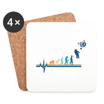 Évolution battement de cœur astronaute - Dessous de verre (lot de 4) - blanc - Devant