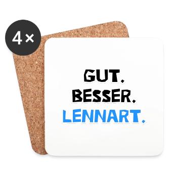 Gut. Besser. Lennart. - Untersetzer (4er-Set) - Weiß - Vorne