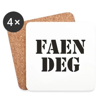Norwegisch - Untersetzer (4er-Set) - Weiß - Vorne