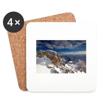 Zugspitze summit cross - Coasters (set of 4) - white - Front