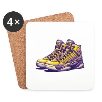 Basketballspieler - Untersetzer (4er-Set) - Weiß - Vorne