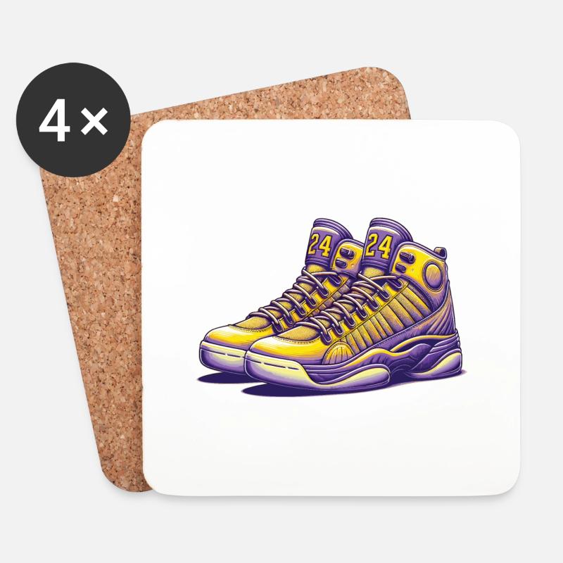 Basketballspieler - Untersetzer (4er-Set) - Weiß