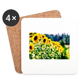 Tournesols - Dessous de verre (lot de 4) - blanc - Devant