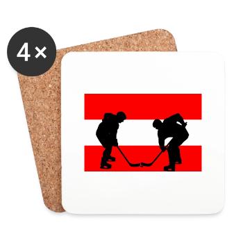 Austria, my country, my flag! - Coasters (set of 4) - white - Front