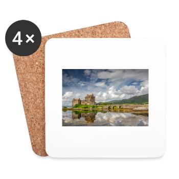 Scotland Eilean Donan Castle - Coasters (set of 4) - white - Front