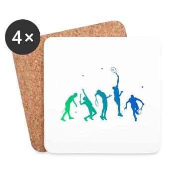 Tennis Women Tennis Player Men's Tennis - Coasters (set of 4) - white - Front
