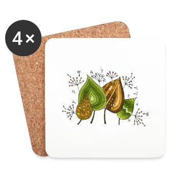 List - Coasters (set of 4) - white - Front