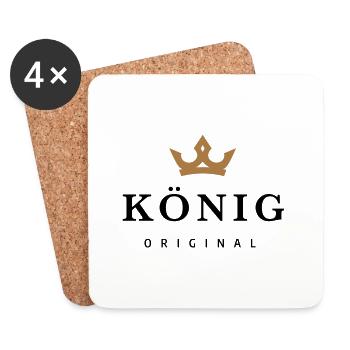 King - Coasters (set of 4) - white - Front