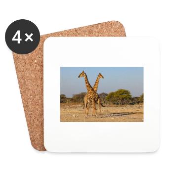 Girafes - Dessous de verre (lot de 4) - blanc - Devant