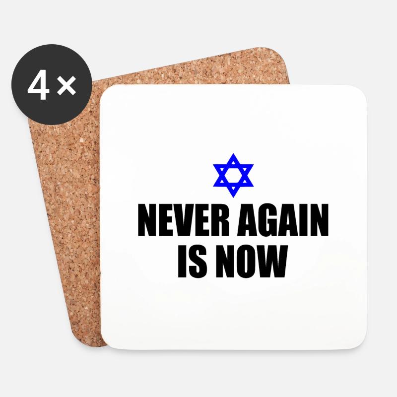 Never again is now - Untersetzer (4er-Set) - Weiß