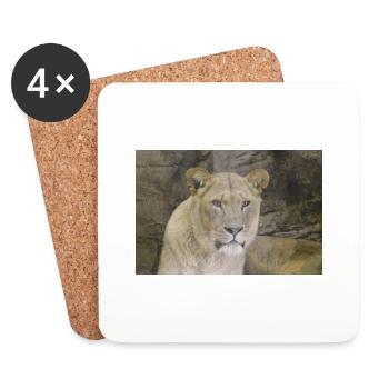 lioness CSC 0862 - Coasters (set of 4) - white - Front