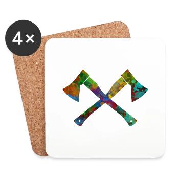 Axe - Coasters (set of 4) - white - Front