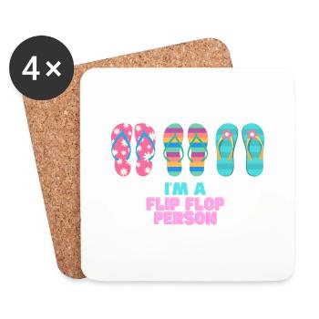 Vacation mood - I'm a Flip Flop Person - Untersetzer (4er-Set) - Weiß - Vorne