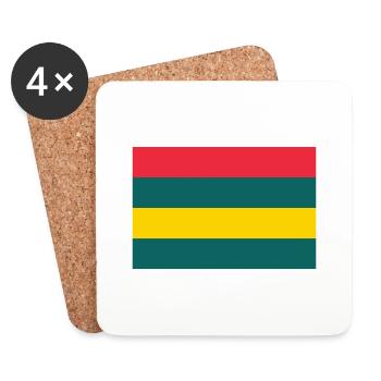 Mauritius island / Flag of Mauritius - Coasters (set of 4) - white - Front