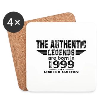 Legends are born in Vintage - Coasters (set of 4) - white - Front