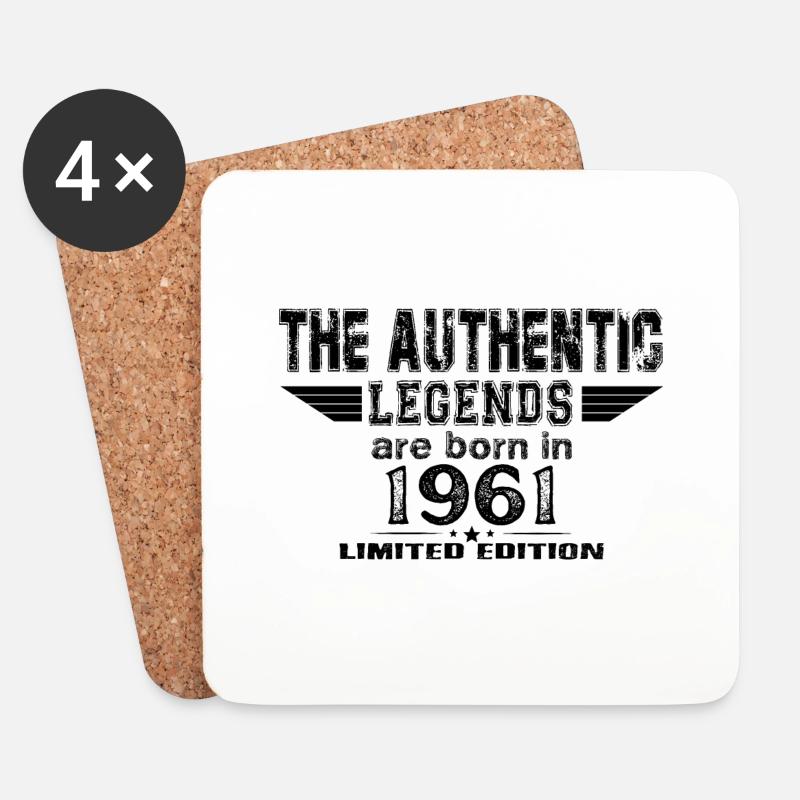Legenden werden in Vintage geboren - Untersetzer (4er-Set) - Weiß