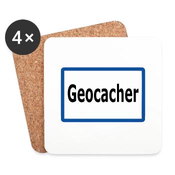 Geocacher Place Sign Austria transparent - Coasters (set of 4) - white - Front
