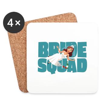 Bride Squad - Untersetzer (4er-Set) - Weiß - Vorne