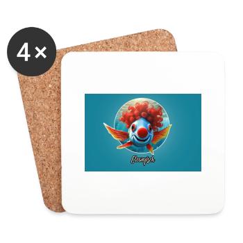 Pun ambiguous german expression - Clownfish - Coasters (set of 4) - white - Front