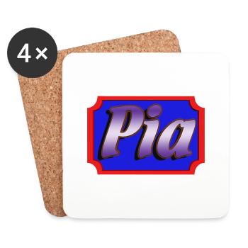 pia2 - Coasters (set of 4) - white - Front