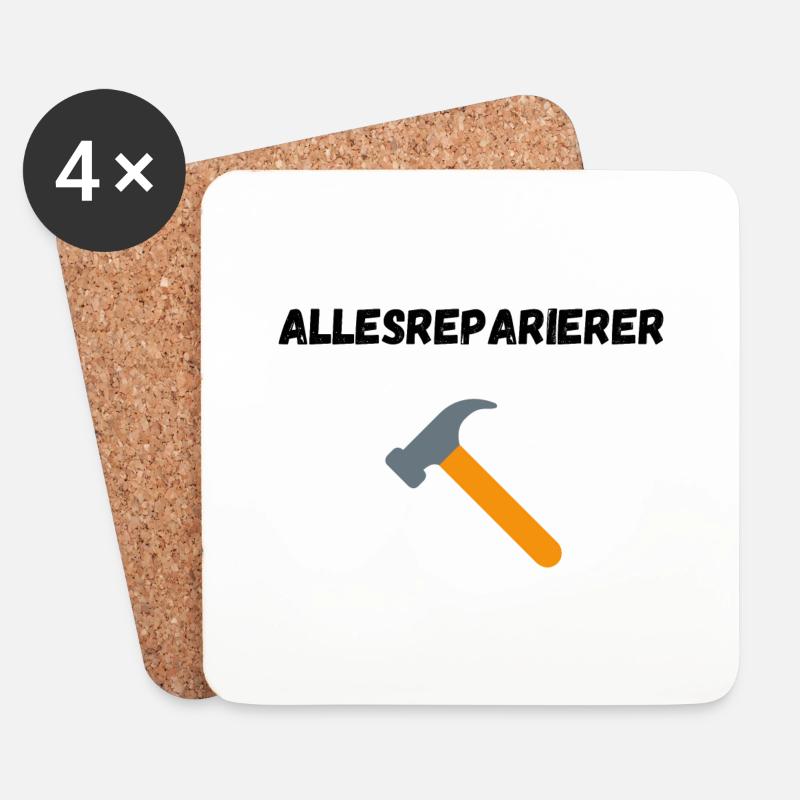 allesreparierer - Untersetzer (4er-Set) - Weiß
