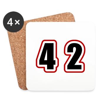 42 Number College - Coasters (set of 4) - white - Front