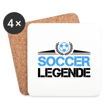 fussball soccer legende - Untersetzer (4er-Set) - Weiß - Vorne