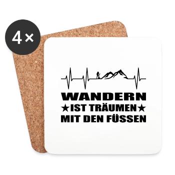 Wandern - Untersetzer (4er-Set) - Weiß - Vorne