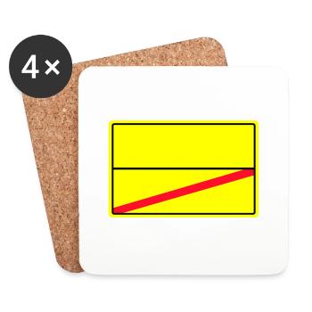 place-name sign - Coasters (set of 4) - white - Front