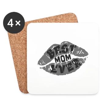 Mom - Untersetzer (4er-Set) - Weiß - Vorne